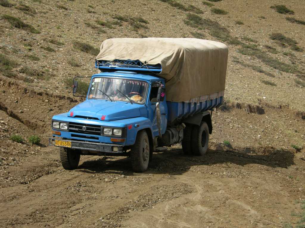 Tibet Guge 01 To 12 Our Truck Lhaktse drove his truck carrying our supplies.